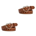 thumbnail image 1 of Qarigey Cinturón de cuero para mujer, accesorio de decoración de moda, adorno de cintura, hebilla informal en forma de corazón para niña, Type1 NO1, 1 of 6