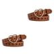 thumbnail image 2 of Minnieouse Cinturón Mujer Cuero Vestido Adorno Hebilla En Forma De Corazón Cintura Hueca Camel Type1 NO1 Minnieouse CBP082405, 2 of 5