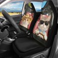 thumbnail image 2 of XYZCANDO Car Seat Covers Cat Driving Set of 2 Auto Front Seat Protectors Soft Sedan Van Truck Breathable Durable Car Front Seat Covers, 2 of 10