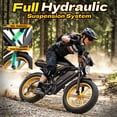thumbnail image 4 of TST Electric Bike for Adults, 750W Motor 20"x4" Fat Tire E Bicycle, E Mountain Bike, 48V/15Ah Battery SGS, Dual Suspension, 7 Speeds, 4 of 9