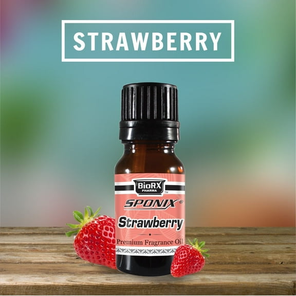 Strawberry Fragrance Oil 10 ml / 0.33 fl oz Aromatherapy 100% Pure Organic Aromatic Premium Essential Scented Perfume Oil by Sponix