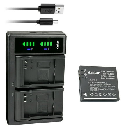 Kastar 1-Pack Battery and LTD2 USB Charger Replacement for Panasonic Lumix DMC-FX55K DMC-FX55P DMC-FX55S Lumix DMC-FX500 DMC-FX500EB-S DMC-FX500K DMC-FX500S Lumix DMC-FX520 DMC-FX520GK HM-TA1