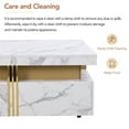 thumbnail image 2 of Square Coffee Table with 4 Drawers, High Gloss Coffee Table with Storage Drawers, Modern Center Table Cocktail Tea Table for Living Room, White, 2 of 9