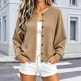 thumbnail image 2 of Enjoytime Womens Cardigan Crew Neck Button Down Long Sleeve Cardigans Sweater Fall Winter Cozy Casual Work Knit Jacket, 2 of 8