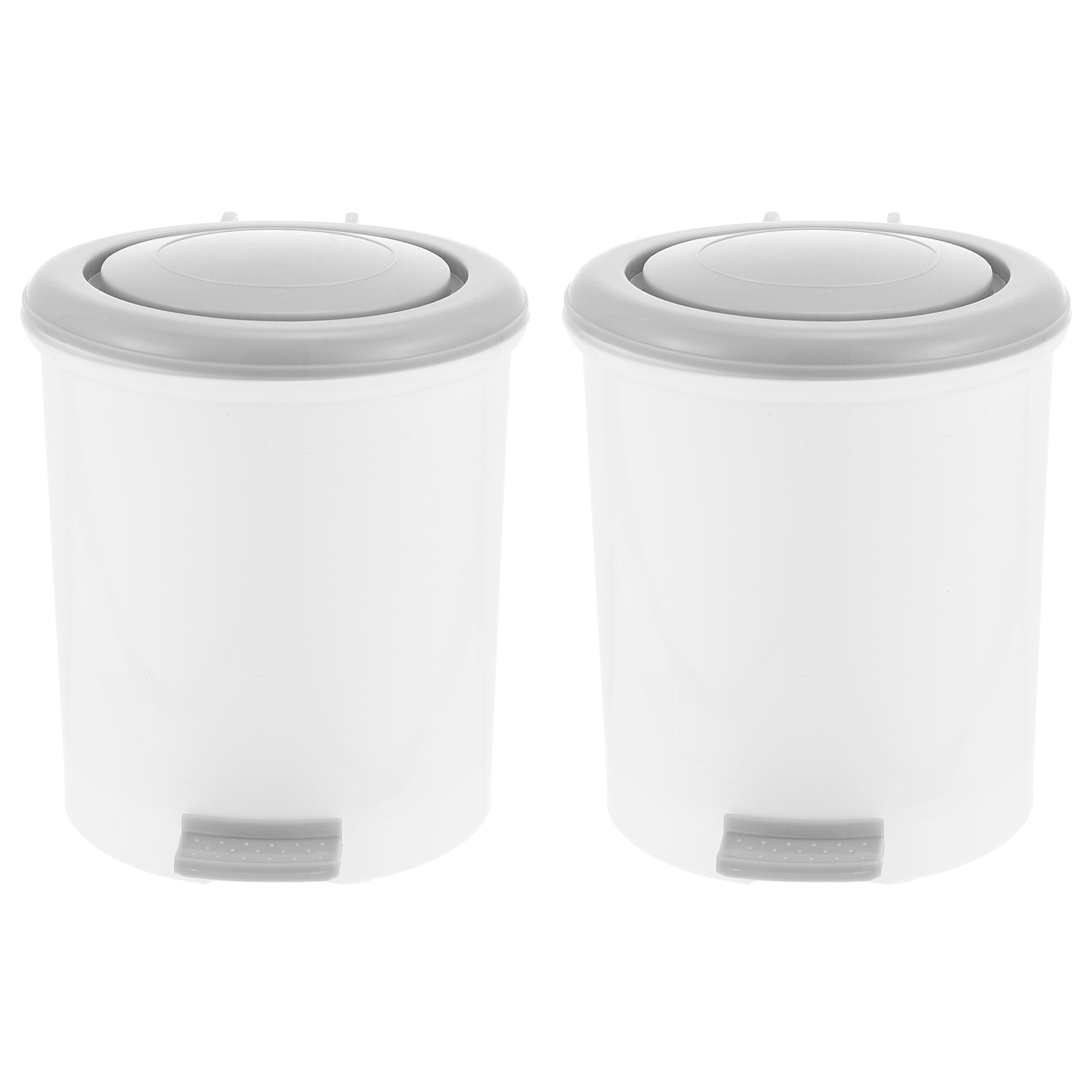 Can Trash Garbage Lid Kitchen Office Bin Desk Waste Basket Small