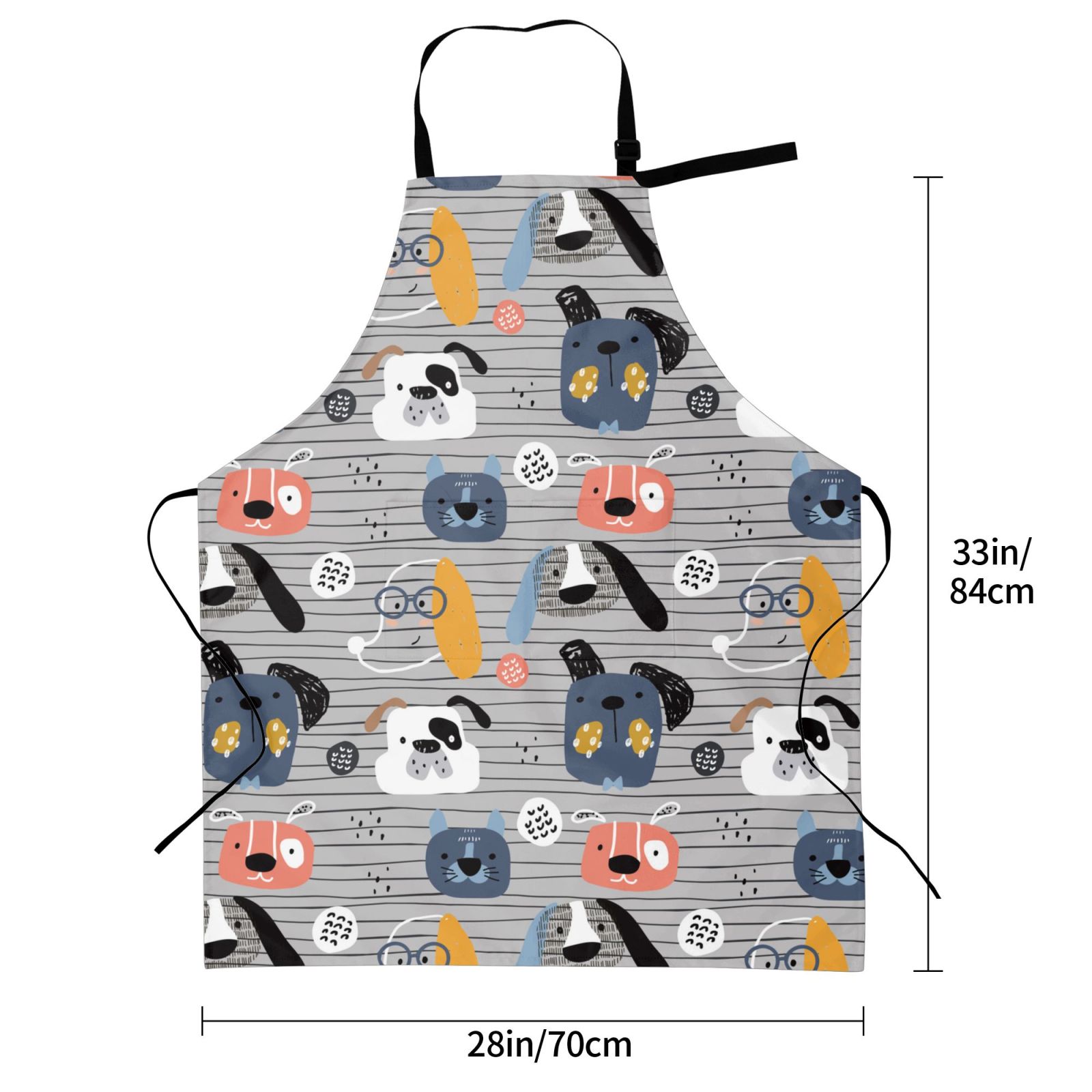 Kdxio Dog Apron with Pockets Adjustable Kitchen Aprons for Men Women Waterproof Aprons for Cooking,Drawing,Crafting, Baking Household Cleaning