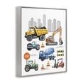 thumbnail image 3 of Stupell Industries Keep Moving Construction Vehicles Gray Framed Giclee Art, design by Christine Simpson Art, 3 of 8