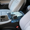thumbnail image 3 of Renewold Cat Flower Blue Auto Center Console Armrest Cover Arm Rest Seat Box Protective Cover with Side Storage Pockets Comfortable Middle Console Pad for Car Side Storage Box, 3 of 9