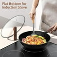 thumbnail image 6 of Carbon Steel Wok Pan, 13 Inch Nonstick Wok with Glass Lid & and Silicone Spatula, Flat Bottom Woks & Stir-Fry Pans No Chemical Coated Wok, 6 of 8