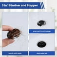 thumbnail image 4 of Neighborly Nook Upgraded 3 in 1 Bathroom Sink Stopper 2PCS Universal Pop Up Sink Drain Strainer,with Removable Stainless Steel Filter Basket Hair Catcher,for 1.1''~2.36'' Basin Hole,Oil Rubbed Bronze, 4 of 12
