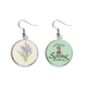 thumbnail image 1 of Planta de pintura de flores de lavanda Colgante decorativo temporada pendientes de primavera joyas Unbranded M, 1 of 3