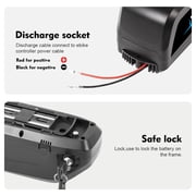 YOSE POWER Ebike Battery 48V 13Ah Down Tube Battery for 200-1000W Motor, Electric Bicycle Lithium-Ion Battery, Safe Lock, Led Indicator Light, with Base and Charger