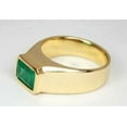 thumbnail image 4 of 2Ct Emerald Cut Lab Created Emerald Men"s Wedding Ring14K Yellow Gold Plated, 4 of 4
