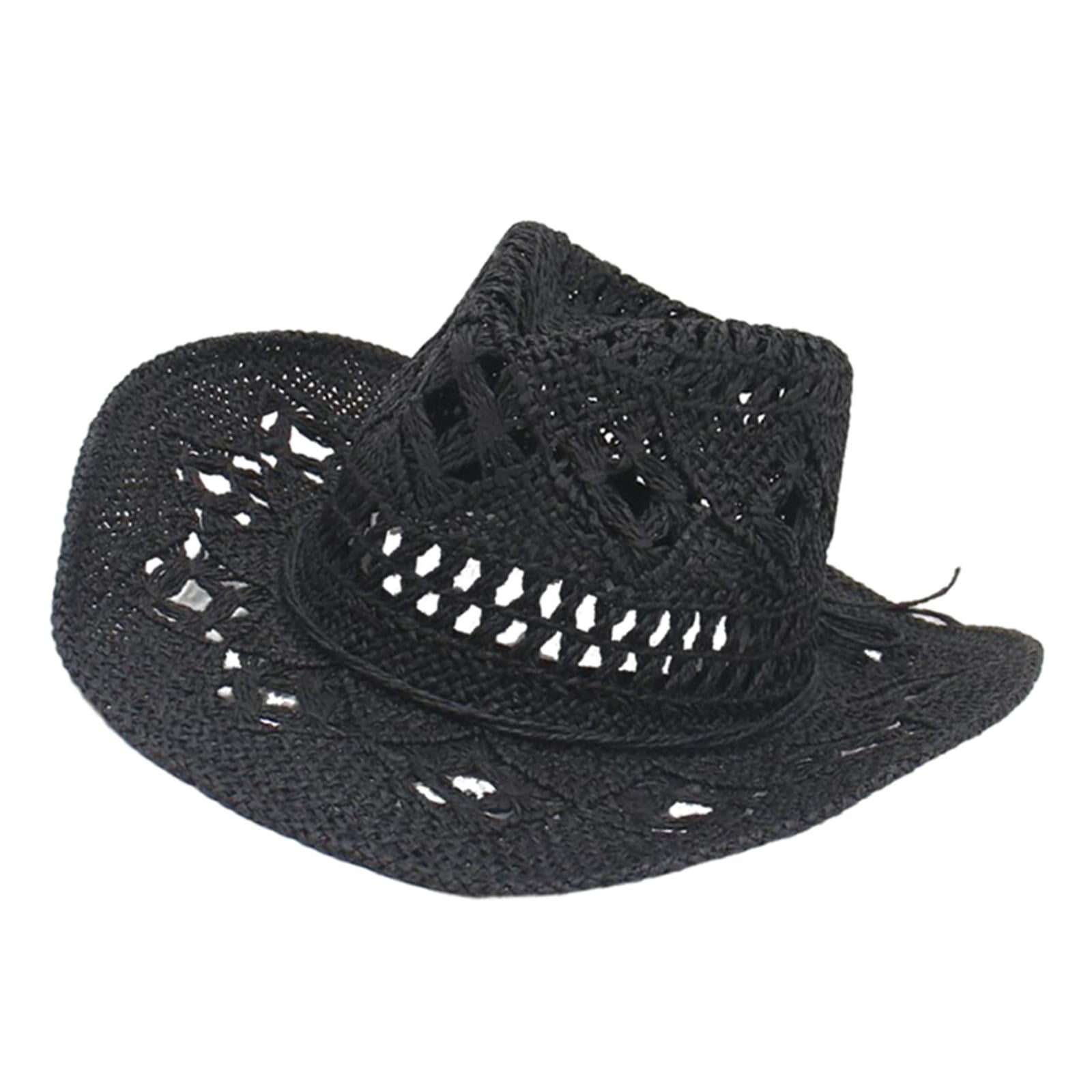 Straw Cowboy Hat, Handmade Weave Sun Hat, Floppy Beach Hat  display picture 3