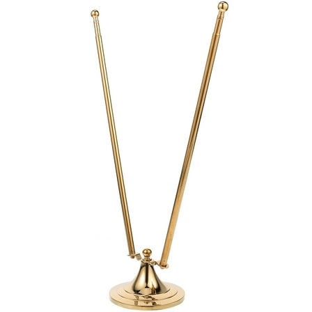 IFANLANDOR 1Pcs Extendable Flag Pole with Golden Stainless Steel for Home Office 11.8x3.1in