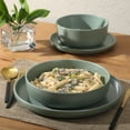 thumbnail image 4 of Gibson Elite Pasco 16 Piece (Service for 4) Plates and Bowls Double Bowl Reactive Glaze Dishes Stoneware Ceramic Dinnerware Set - Green, 4 of 12