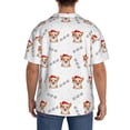 thumbnail image 3 of Pofeuu Corgi With Santa Claus Hat Print Mens Casual Short Sleeve Shirts Beach Summer Spread Collar Pocket Tops Men's Casual Short-sleeved Shirt-XX-Large, 3 of 5