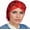 Red, variant on CoverallsDirect Disposable Pleated Bouffant Hair Nets, 21 Inches, 100-Pack, Red