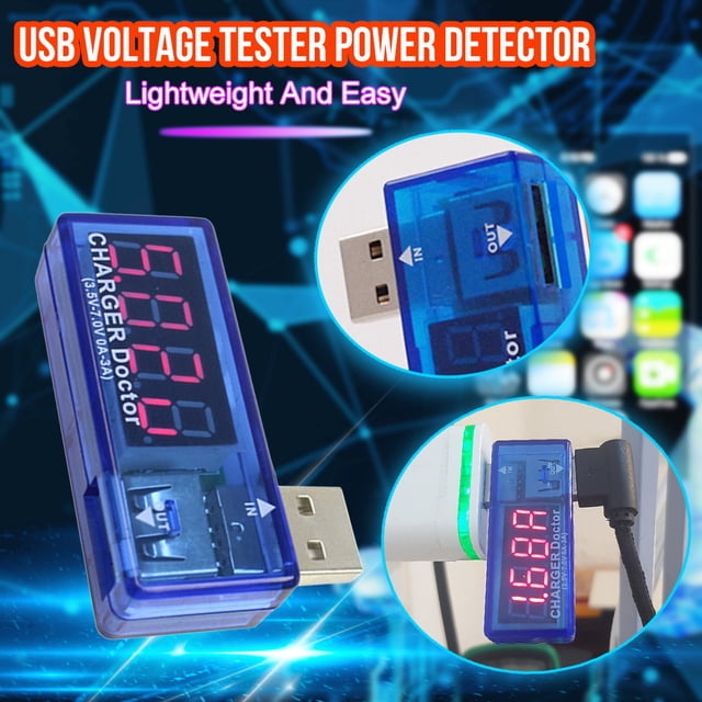 Klonfd Voltmeter Ammeter Current USB Digital Charging USB Intelligent Tester Mobile