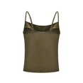thumbnail image 4 of AWZXDE Women's Summer Thin Strap Lightweight Breathable V-Neck Camisole Tank Top with Low Fold Design for Casual Parties and Fashion Everyday Wear Army Green,M, 4 of 8