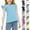 A Blue, variant on Paiwinds Girls Solid Color Ruffle Sleeve Short Sleeve T-Shirt Soft Polyester Spandex Crew Neck Casual Top for Everyday Summer Wear