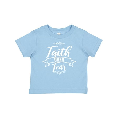 

Inktastic Cancer Awareness Faith over Fear Gift Baby Boy or Baby Girl T-Shirt