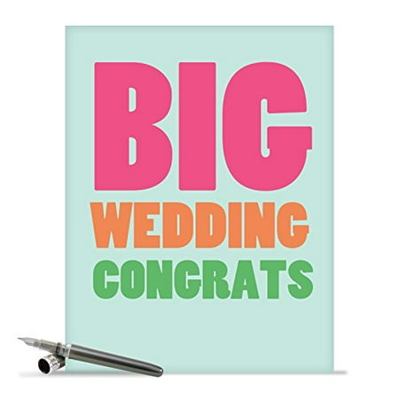 - J2727WDG Jumbo Funny Wedding Card: 'Big Wedding Congratulations' with Envelope (Large Size: 8.5