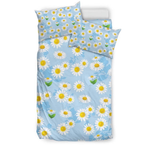 Juego de cama con estampado de margaritas Ds010