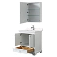 thumbnail image 3 of Wyndham Collection Deborah 30" Light Vein Wood Single Bathroom Vanity in White, 3 of 6