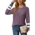 thumbnail image 3 of Fantaslook Womens Long Sleeve Tops Crewneck Sweatshirts Casual Color Block Tunic Tops Pullover, 3 of 8