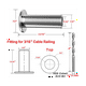 thumbnail image 4 of Paquete de 70 fundas protectoras de acero inoxidable para barandillas de cables de 1/8", 5/32" o 3/16"., 4 of 6