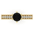 thumbnail image 4 of 6 Prong Black & White Diamond Accented Engagement Ring 3/4 Carat Total Weight 14K Gold, 4 of 5