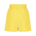 thumbnail image 6 of Girls Boys Shorts Elastic Waist Toddler Boys Shorts Kids Summer Breathable for Casual Athletic Pants Yellow 11-12 Years, 6 of 7