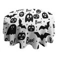 thumbnail image 4 of Happy Halloween Round Tablecloth Waterproof Spillproof Round Table Covers Pumpkin Spooky Table Cloths for Dining Kitchen Restaurant Birthday (60x60 inches), 4 of 6