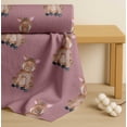 thumbnail image 4 of Soimoi Orange Cotton Cambric Fabric Pig Animal Print Fabric by the Yard 56 Inch Wide, 4 of 7