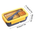 thumbnail image 3 of Kugisaki Bento Box Lunch Box Portable Lunch Containers Compartments Bento Lunch Box with Airtight Plastic Lids & Tableware, 3 of 8