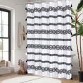 thumbnail image 2 of Black and White Boho Shower Curtain Set with Hooks, Modern Farmhouse Cloth Fabric Shower Curtains for Country Tribal Bathroom Decor, Heavy-Duty & Waterproof, 72 x 72, 2 of 6