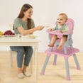 thumbnail image 5 of AILEEKISS 8 in 1 Baby High Chair, Toddler Dining Booster Seat for Eating, Pink Grey, 5 of 10