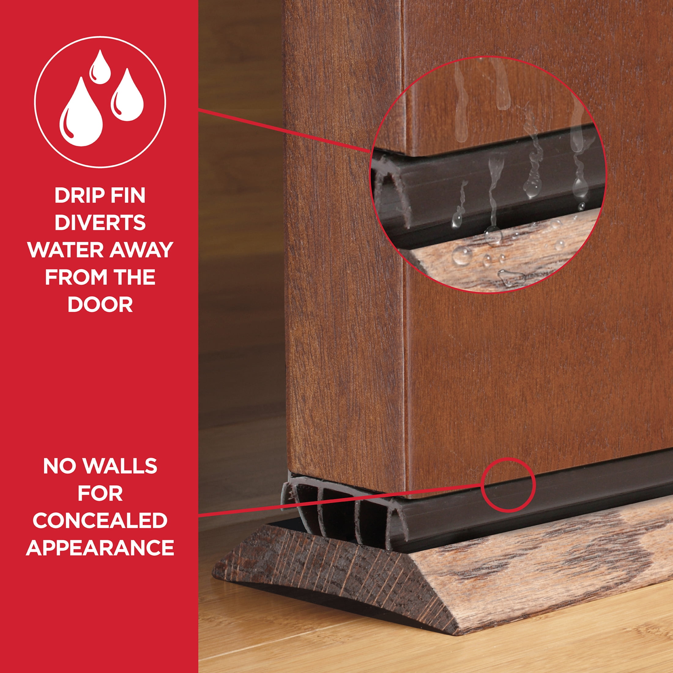 M-D Building Products, Under Door Seal, 67967, Brown Vinyl