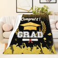 thumbnail image 2 of Graduation Blanket Gift - 30 x 40 Inches Class of 2024 Throw Blanket for Women & Men, Black Grad Soft Blankets for Graduation Day, College, Senior, 2 of 5
