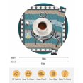 thumbnail image 6 of 13 Inch Round Placemats Set of 4, Blue Beige Anchor Non Slip Heat Insulation PP Table Mats, Nautical Summer Beach Coastal Ocean Washable Place Mats for Kitchen Dining Party Table Decor, 6 of 7