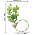 thumbnail image 3 of And Natural Wood Table Napkin Rings With Artificial Green Plants Small round Dining Table Set for 4 Modern, 3 of 5