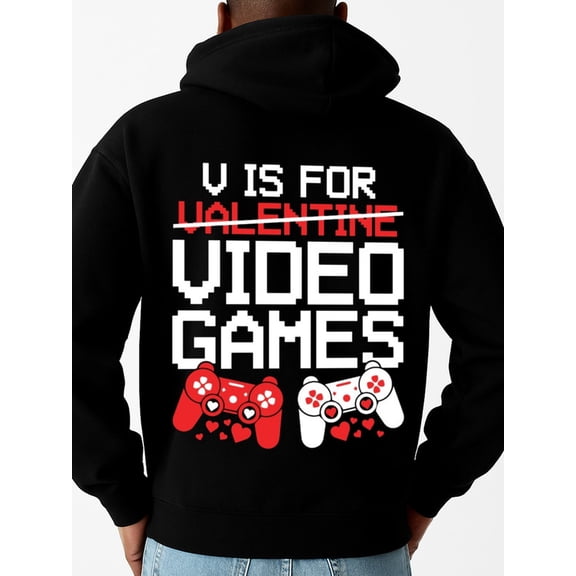 Video Games Valentine 1 pack Matching Couple Hoodies funny hoodies christian high quality streetwear gift elegant winter black autumn and winter season Unique Design Unisex hoodie
