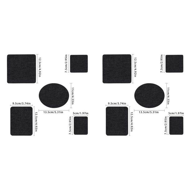 Parches adhesivos de tela Jean Cateissary Kit de reparación de ropa DIY 2 piezas