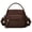 Coffee-new, variant on Women's Lightweight Nylon Crossbody Bag with Handle, Zipper Pocket, Compact Briefcase