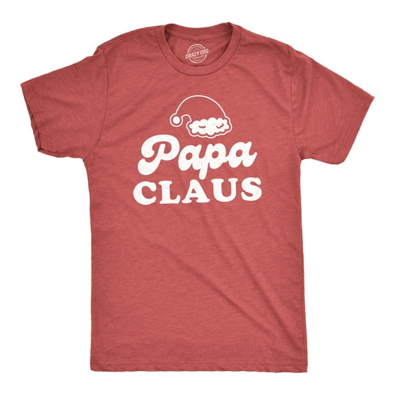 Mens Papa Claus Tshirt Funny Christmas Grandfather Holiday Party Novelty Tee Graphic Tees