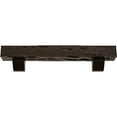 thumbnail image 2 of Ekena Millwork 6"H x 8"D x 48"W Pecky Cypress Faux Wood Fireplace Mantel Kit with Ashford Corbels, Natural Mahogany, 2 of 10
