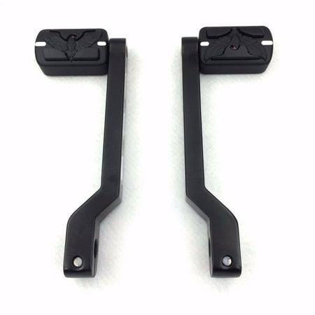 Motorcycle Scanner HTT Motorcycle Black Grooved Eagle Shifter Pegs with Heel/Toe Gear Shift Pedal Lever For Harley Electra Glide Trike Tri Street Glide Road Glide ()