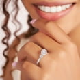 thumbnail image 2 of 5 Carat IGI Certified Round Shape Lab Grown Diamond Engagement Ring | 14K White Gold |Tiara Three Stone Diamond Ring | FG-VS1-VS2 Quality Friendly Diamonds, 2 of 4