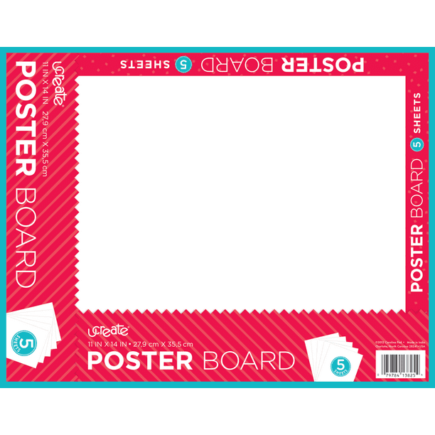 UCreate Poster Board, White 11" x 14", 5pk